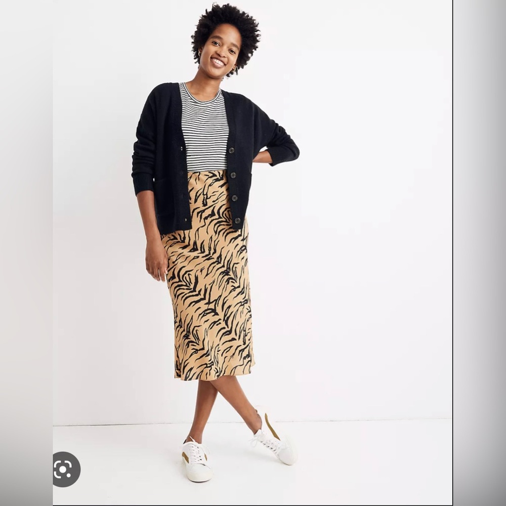 Madewell Leopard Midi Skirt